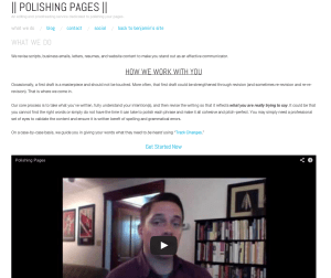 Polishing Pages - Before